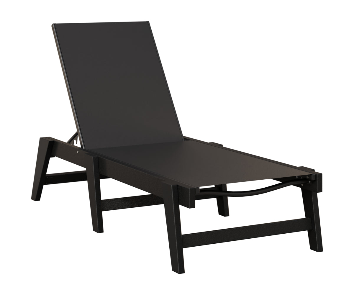 Berlin Gardens Mayhew Sling Chaise Armless in Black