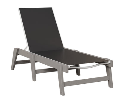 Berlin Gardens Mayhew Sling Chaise Armless in Light Gray