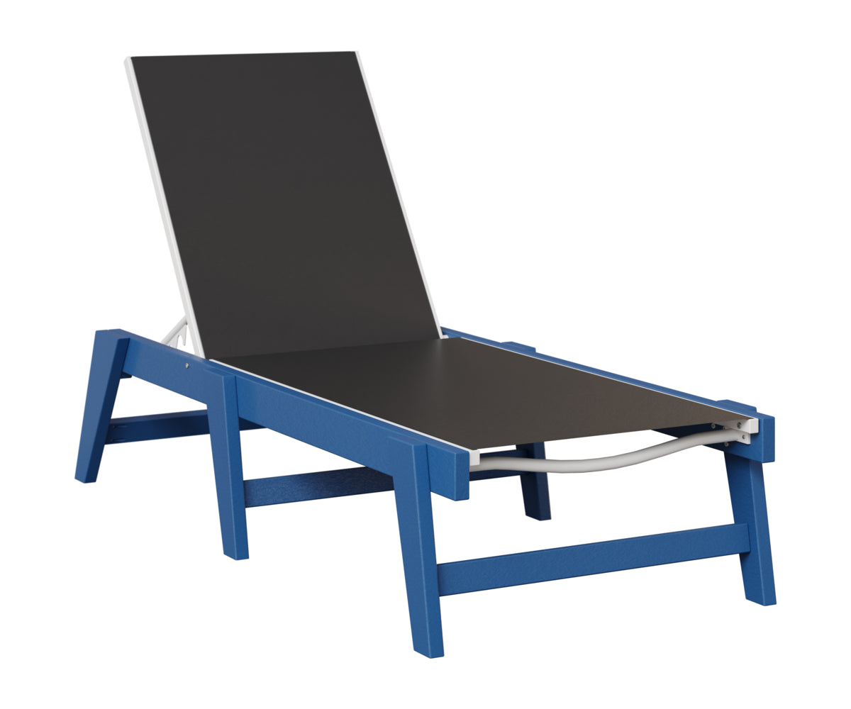 Berlin Gardens Mayhew Sling Chaise Armless in Pacific Blue