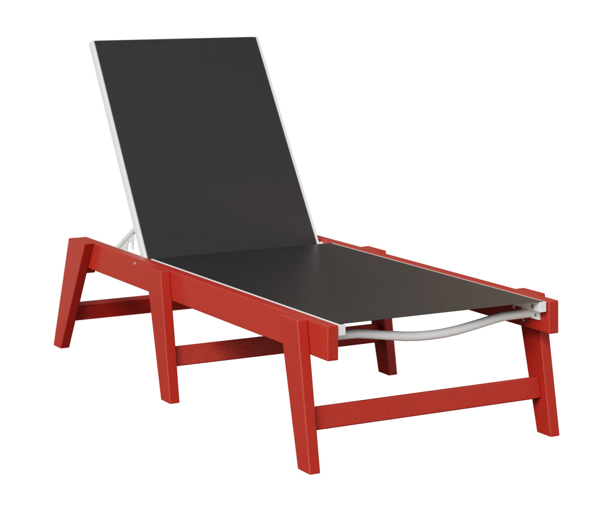 Berlin Gardens Mayhew Sling Chaise Armless in Scarlet Red