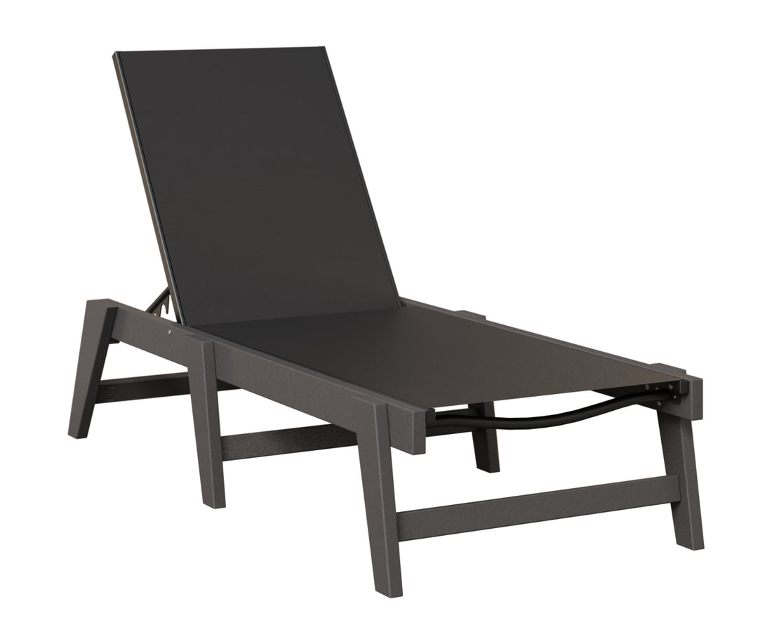 Berlin Gardens Mayhew Sling Chaise Armless in Smoke Gray