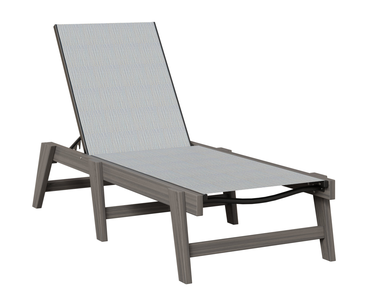 Berlin Gardens Mayhew Sling Chaise Armless in Coastal Gray
