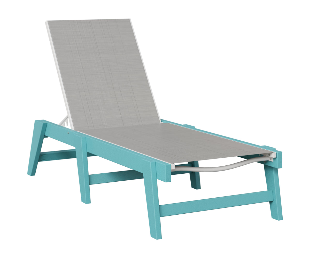 Berlin Gardens Mayhew Sling Chaise Armless in Aruba Blue