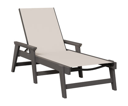 Berlin Gardens Mayhew Sling Chaise w/Arms in Smoke Gray