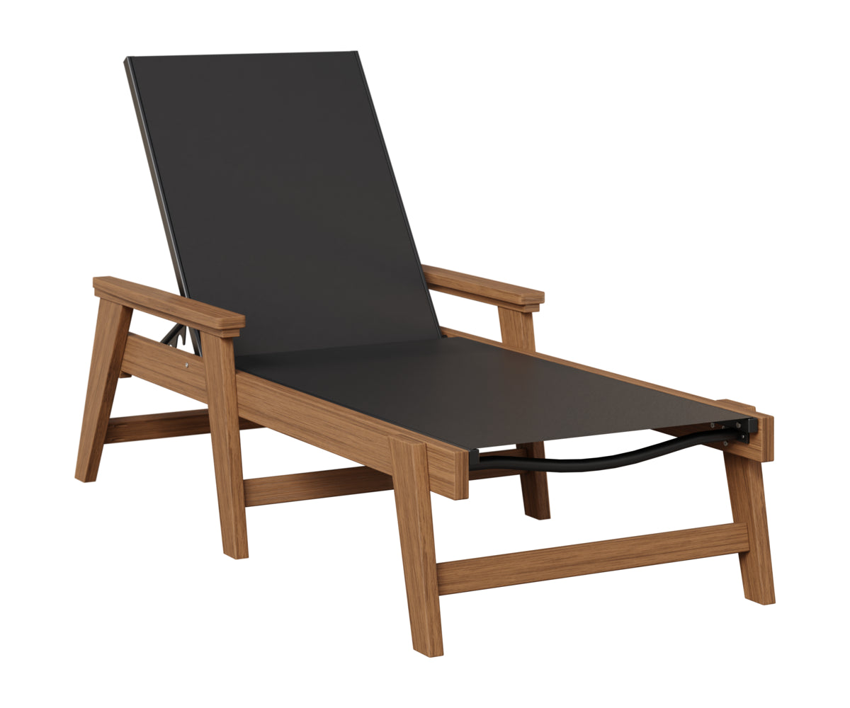 Berlin Gardens Mayhew Sling Chaise w/Arms in Antique Mahogany