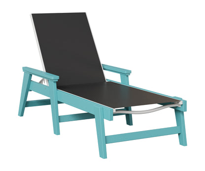 Berlin Gardens Mayhew Sling Chaise w/Arms in Aruba Blue