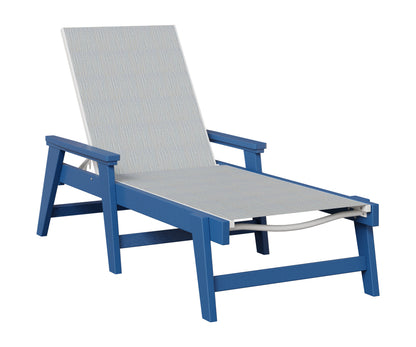 Berlin Gardens Mayhew Sling Chaise w/Arms in Pacific Blue