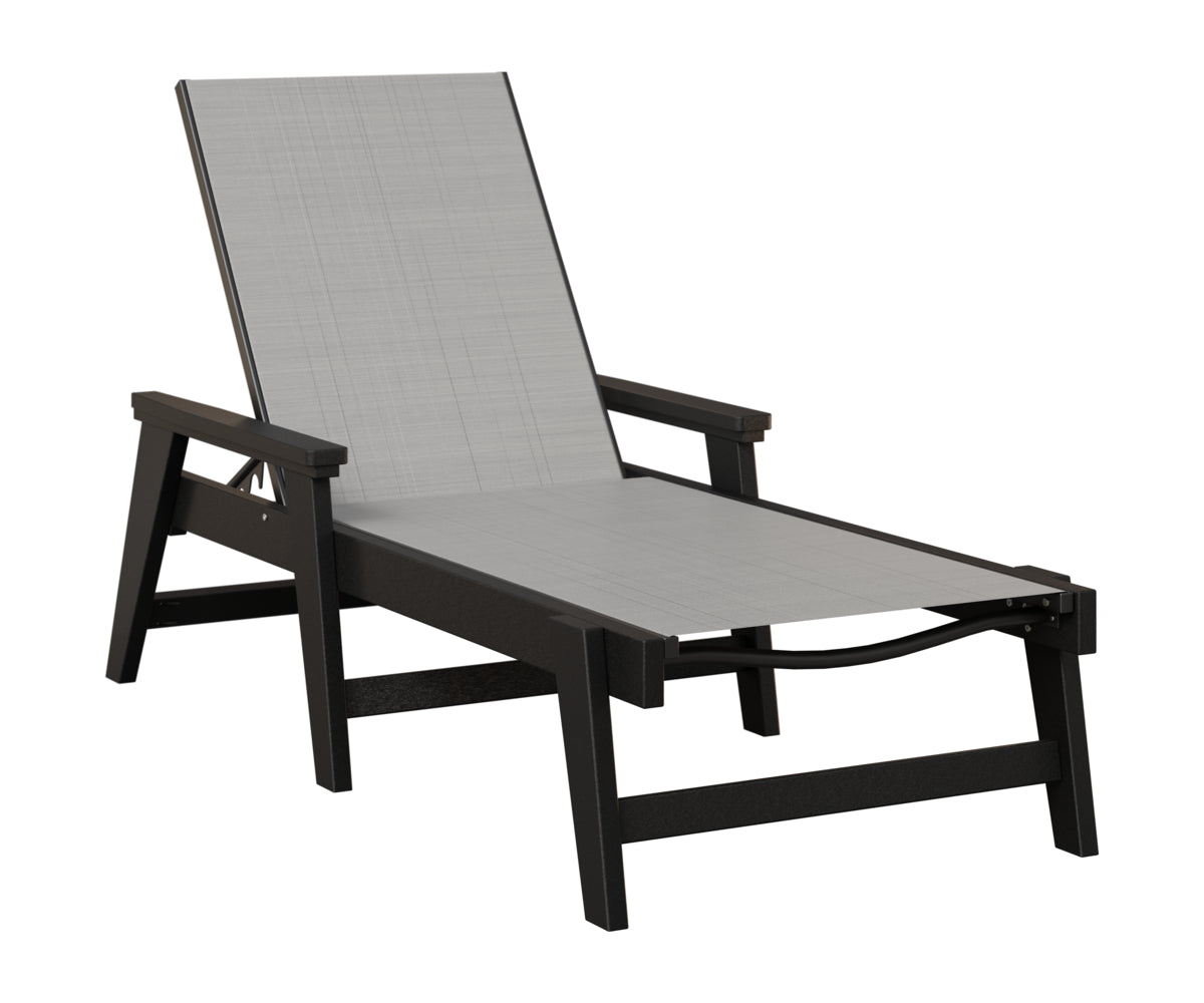 Berlin Gardens Mayhew Sling Chaise w/Arms in Black
