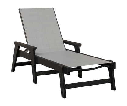 Berlin Gardens Mayhew Sling Chaise w/Arms in Black