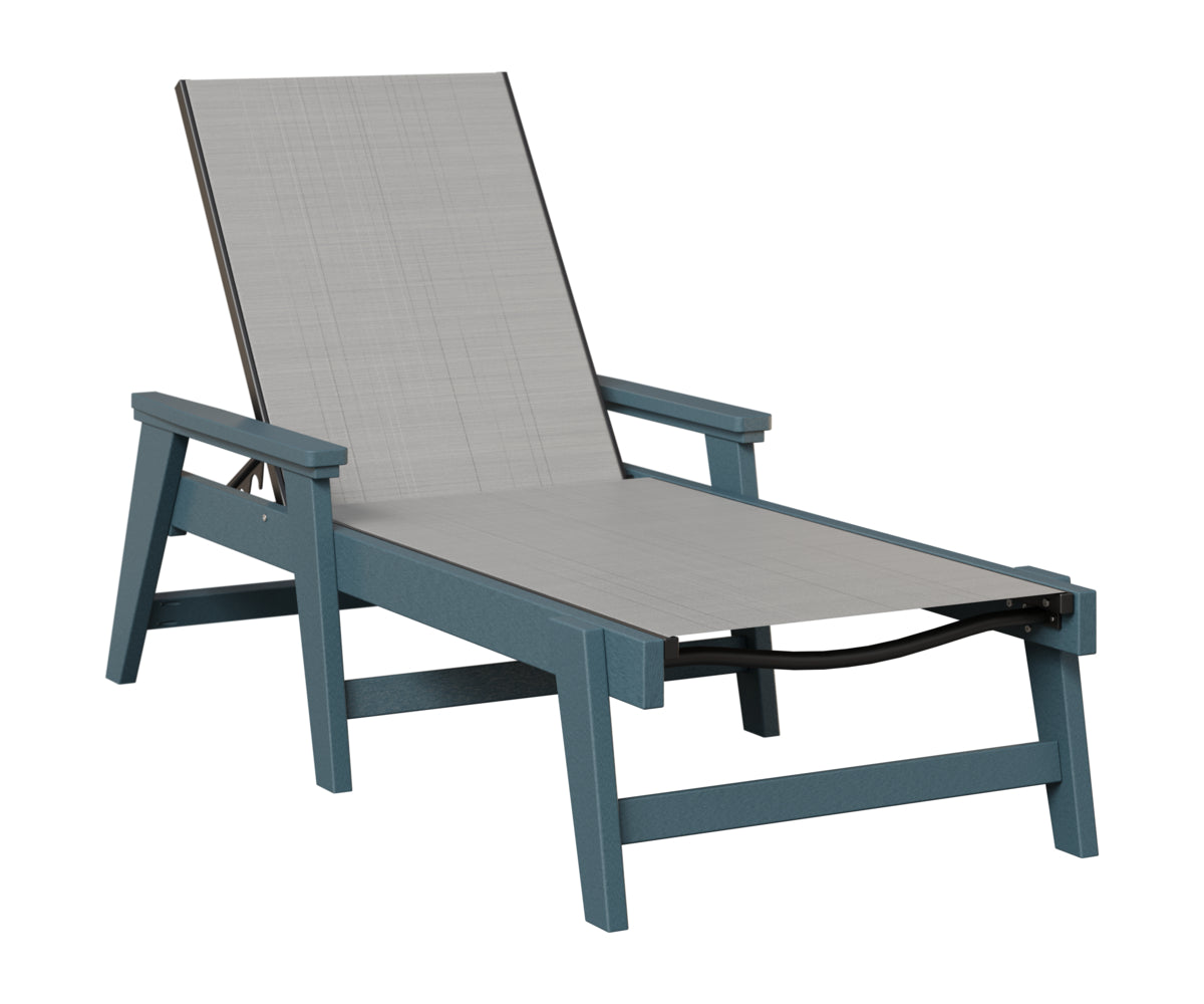 Berlin Gardens Mayhew Sling Chaise w/Arms in Slate