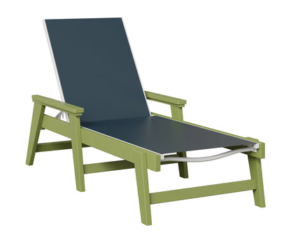 Berlin Gardens Mayhew Sling Chaise w/Arms in Kiwi Green