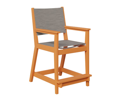 Berlin Gardens Mayhew Sling Counter Arm Chair in Mango Orange