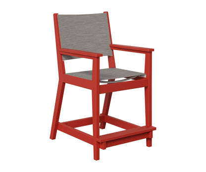 Berlin Gardens Mayhew Sling Counter Arm Chair in Scarlet Red