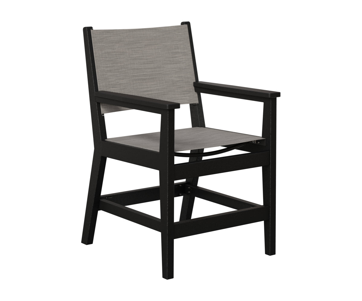 Berlin Gardens Mayhew Sling Dining Arm Chair in Black