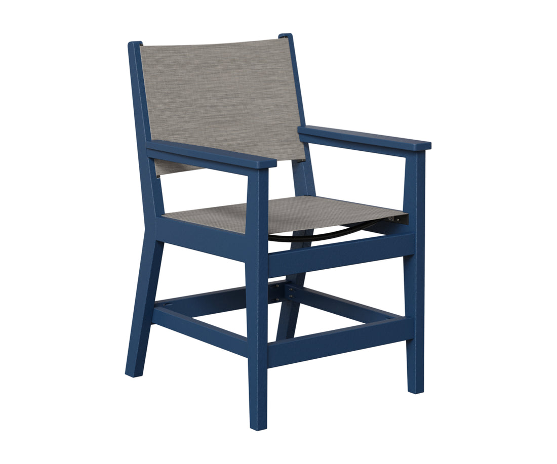 Berlin Gardens Mayhew Sling Dining Arm Chair in Navy Blue