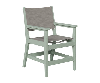 Berlin Gardens Mayhew Sling Dining Arm Chair in Sea Foam