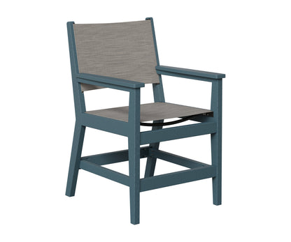 Berlin Gardens Mayhew Sling Dining Arm Chair in Slate