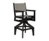 Berlin Gardens Mayhew Sling Swivel Bar Chair in Black