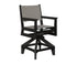 Berlin Gardens Mayhew Sling Swivel Counter Chair in Black
