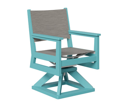 Berlin Gardens Mayhew Sling Swivel Rocker Dining in Aruba Blue