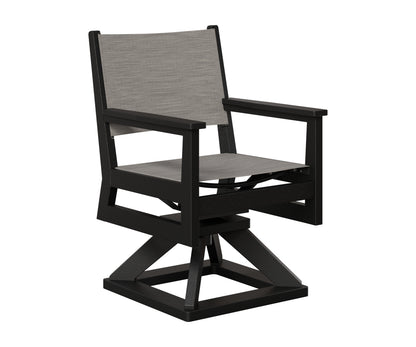 Berlin Gardens Mayhew Sling Swivel Rocker Dining in Black