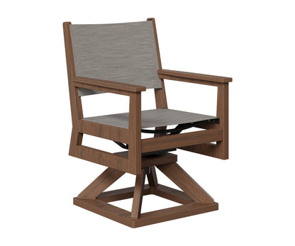 Berlin Gardens Mayhew Sling Swivel Rocker Dining in Brazilian Walnut