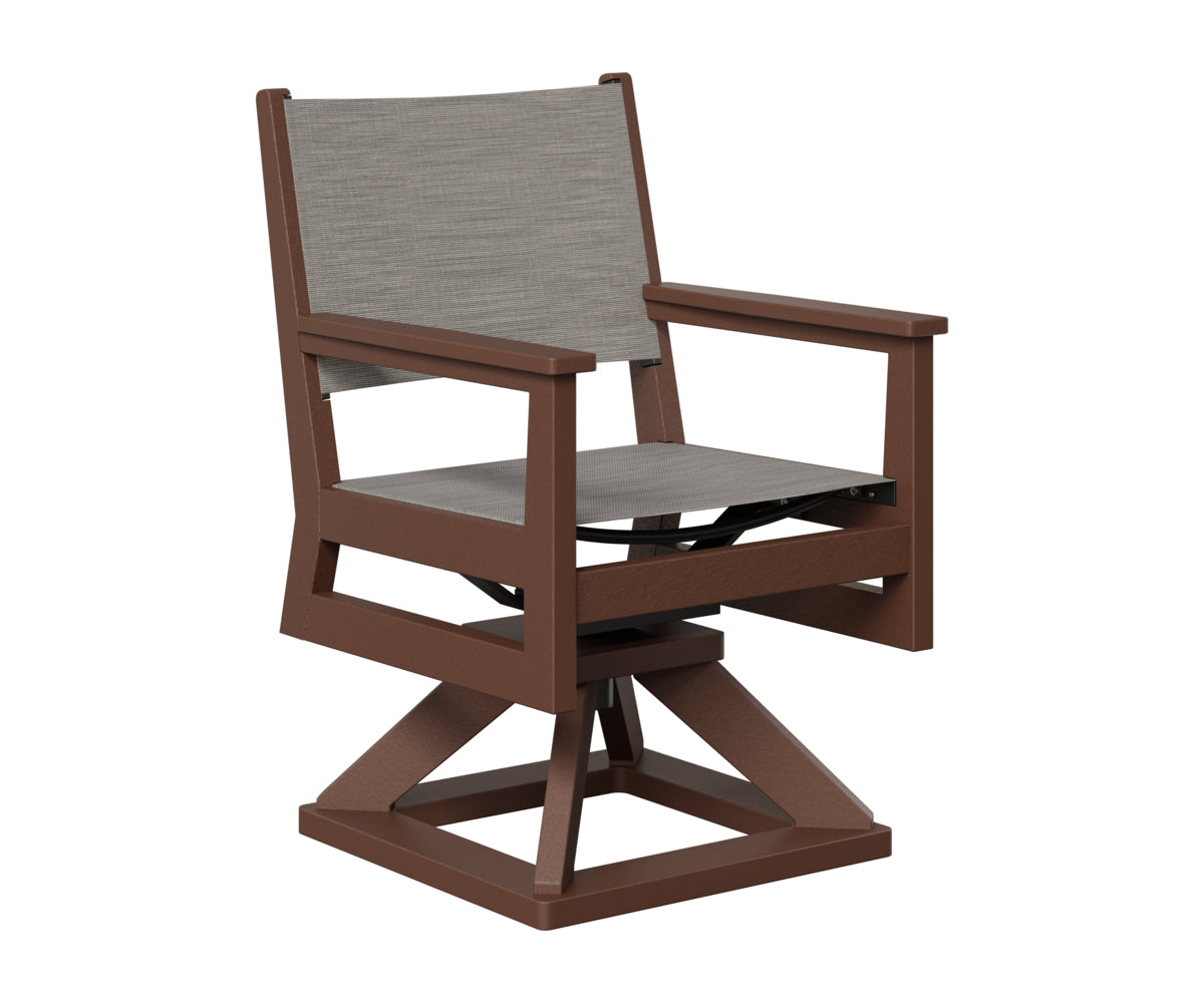 Berlin Gardens Mayhew Sling Swivel Rocker Dining in Chocolate Brown