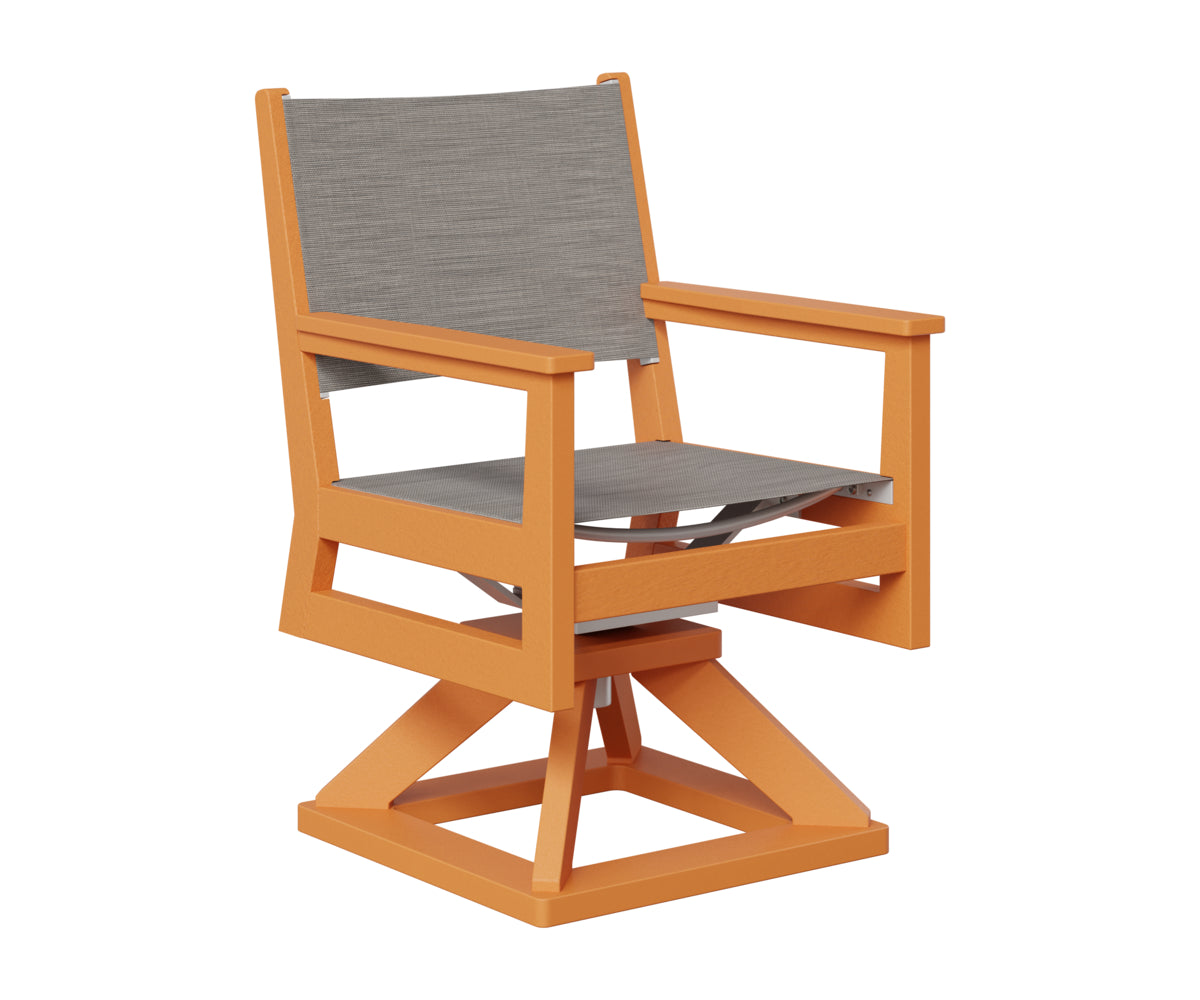 Berlin Gardens Mayhew Sling Swivel Rocker Dining in Mango Orange