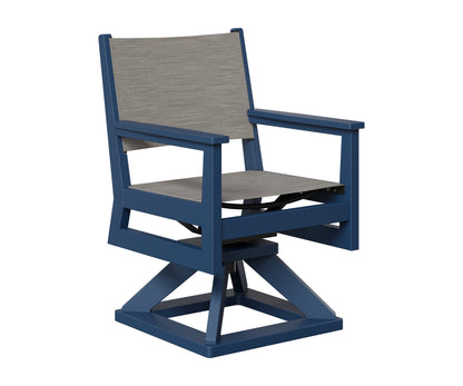Berlin Gardens Mayhew Sling Swivel Rocker Dining in Navy Blue