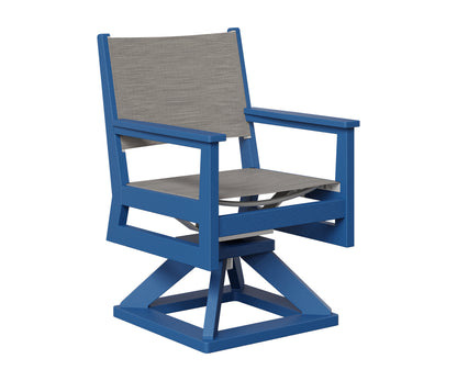 Berlin Gardens Mayhew Sling Swivel Rocker Dining in Pacific Blue