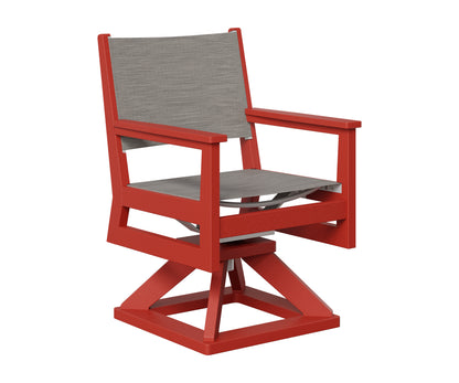 Berlin Gardens Mayhew Sling Swivel Rocker Dining in Scarlet Red