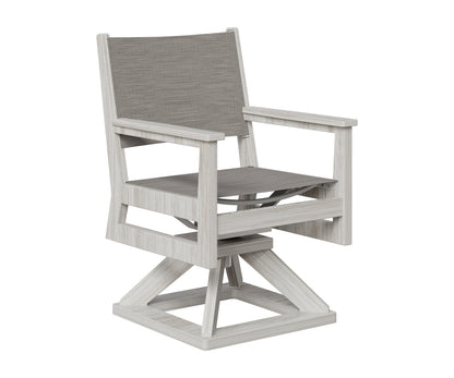 Berlin Gardens Mayhew Sling Swivel Rocker Dining in Seashell