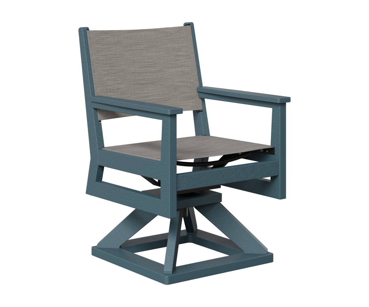 Berlin Gardens Mayhew Sling Swivel Rocker Dining in Slate
