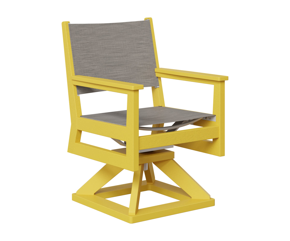 Berlin Gardens Mayhew Sling Swivel Rocker Dining in Sunburst Yellow