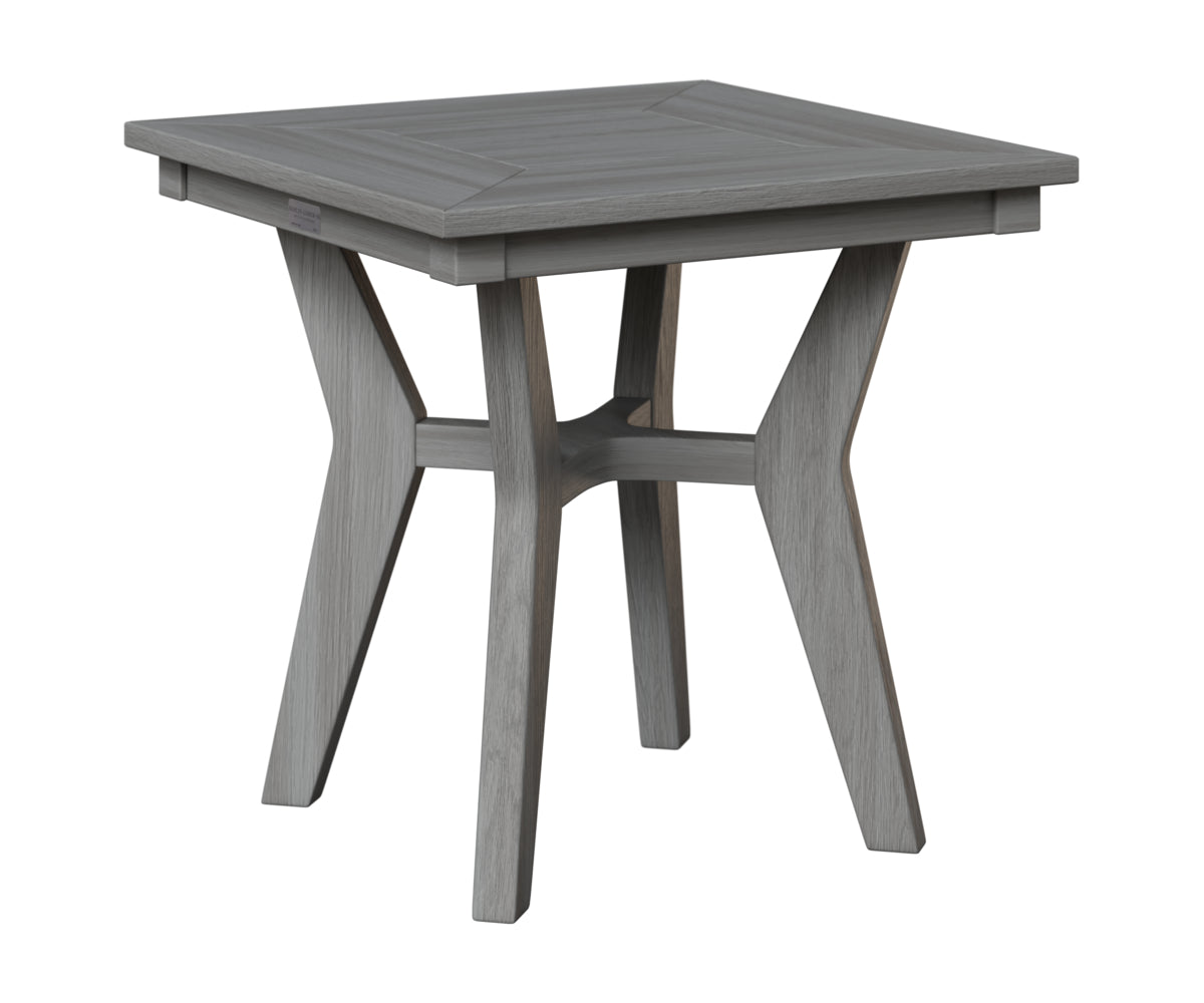 Berlin Gardens Mayhew Square End Table in Driftwood Gray