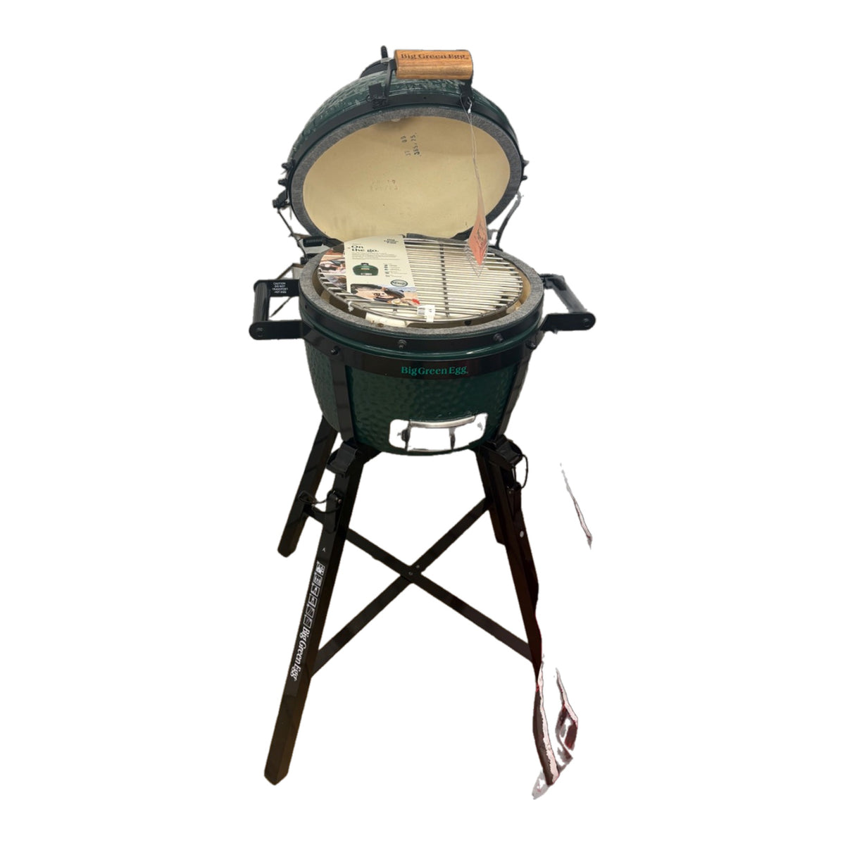MiniMax Big Green Egg with Portable Nest on white background