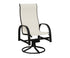 Berlin Gardens Murphy High-Back Sling Swivel Rocker Dining Chair in Black