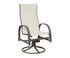 Berlin Gardens Murphy High-Back Sling Swivel Rocker Dining Chair in Graphite