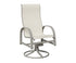 Berlin Gardens Murphy High-Back Sling Swivel Rocker Dining Chair in Platinum Silver
