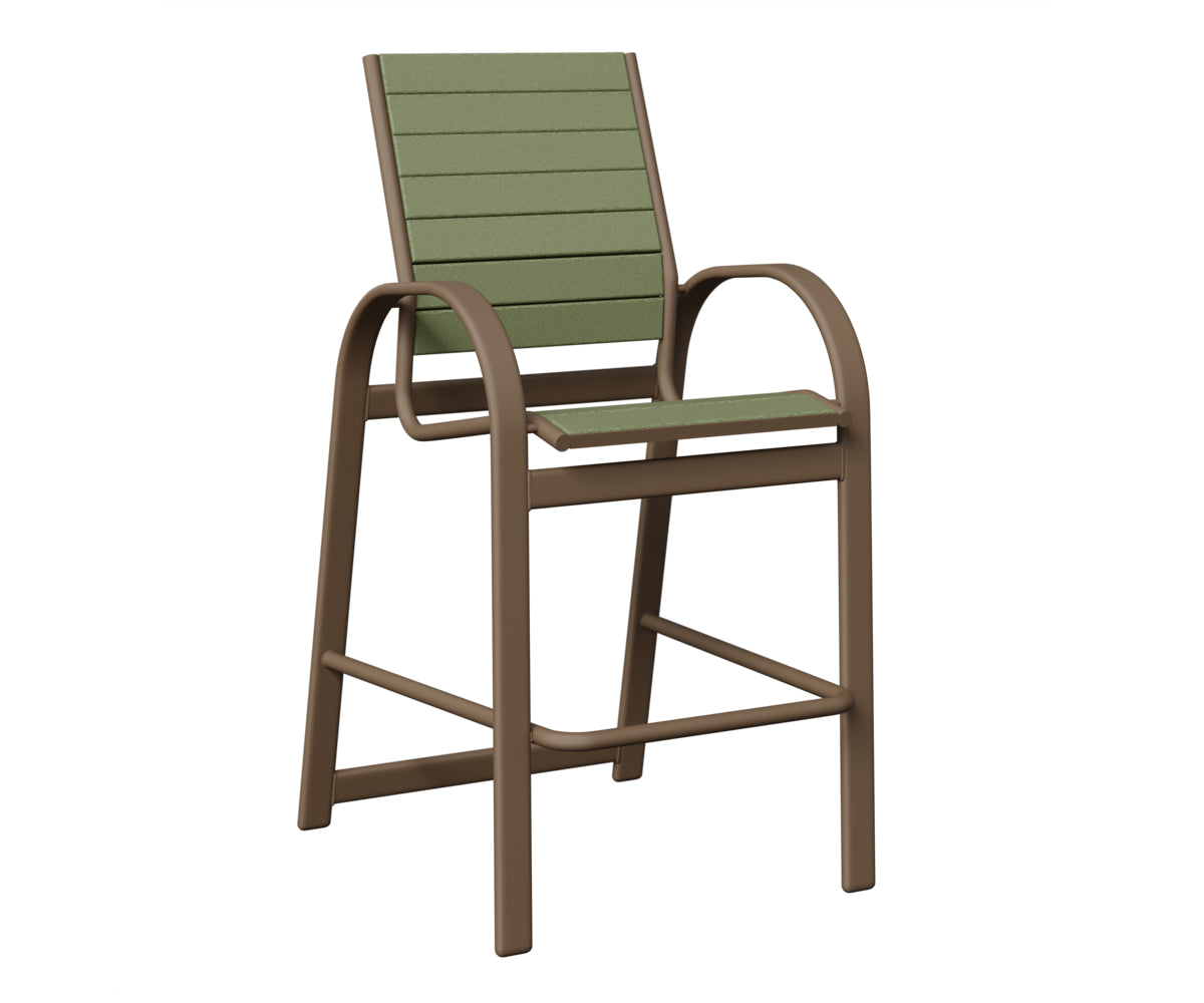 Berlin Gardens Murphy Poly Bar Chair in Clay, Sage slats