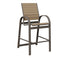 Berlin Gardens Murphy Poly Bar Chair in Graphite, Weatherwood slats