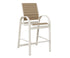 Berlin Gardens Murphy Poly Bar Chair in White, Weatherwood slats