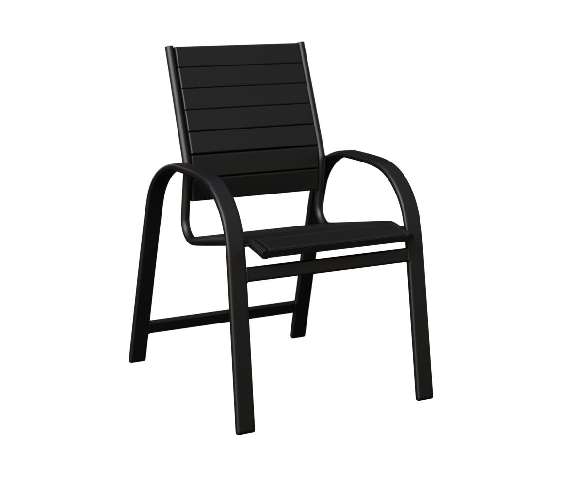 Berlin Gardens Murphy Poly Dining Chair in Black, Black slats