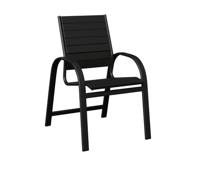 Berlin Gardens Murphy Poly Dining Chair in Black, Black slats