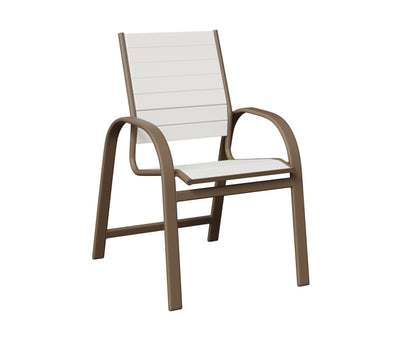 Berlin Gardens Murphy Poly Dining Chair in Clay, White slats