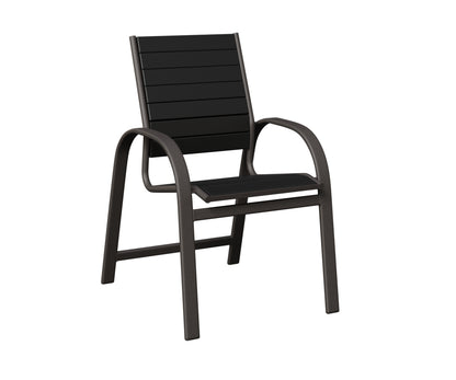 Berlin Gardens Murphy Poly Dining Chair in Granite Speckle, Black slats