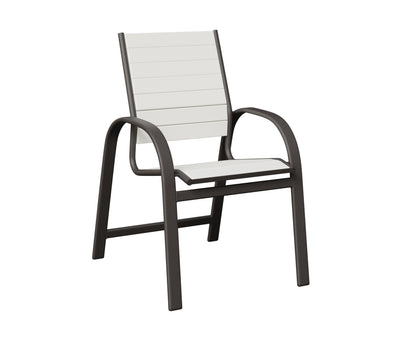 Berlin Gardens Murphy Poly Dining Chair in Granite Speckle, White slats