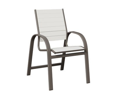 Berlin Gardens Murphy Poly Dining Chair in Graphite, White slats