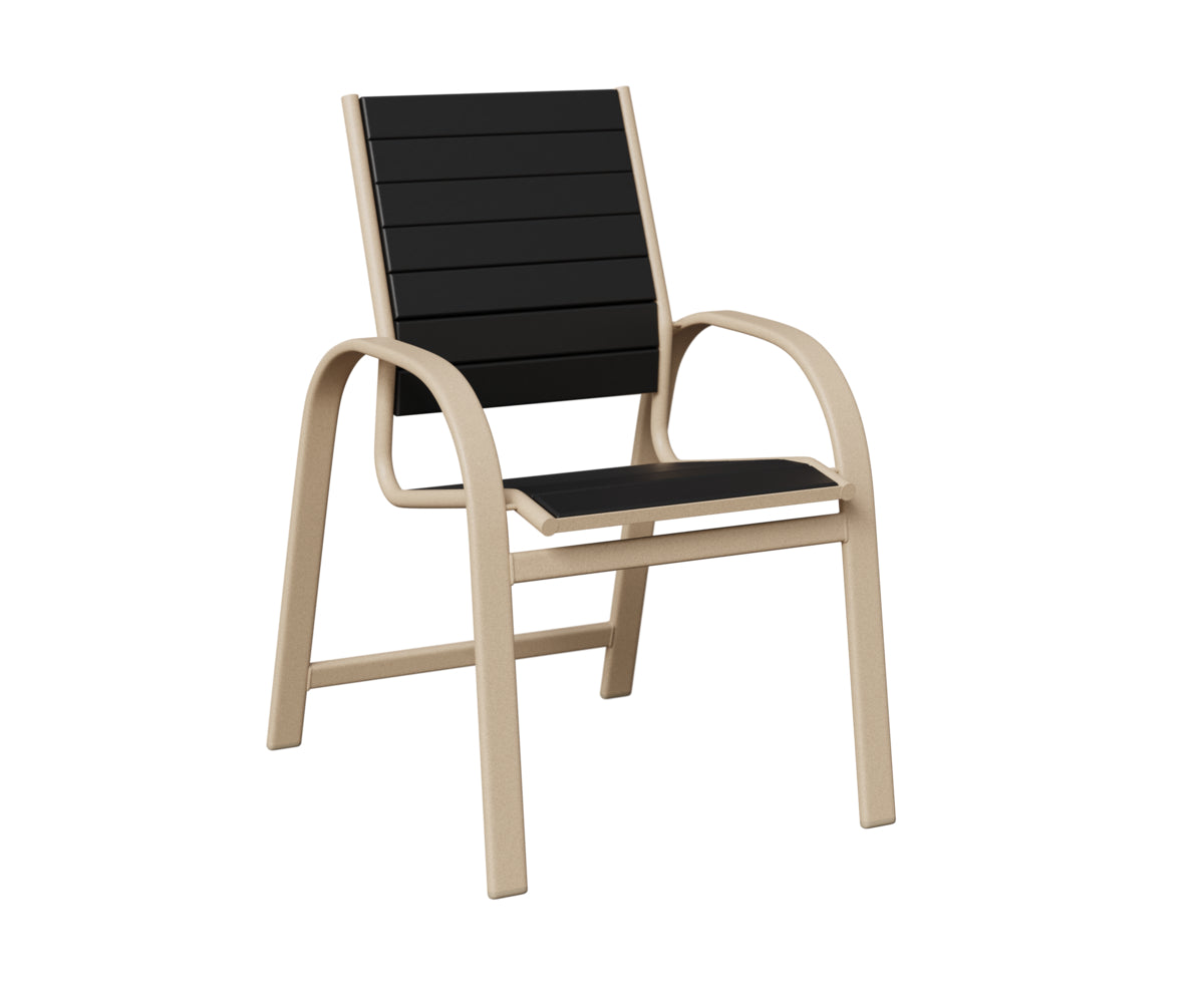 Berlin Gardens Murphy Poly Dining Chair in Luna Multi, Black slats