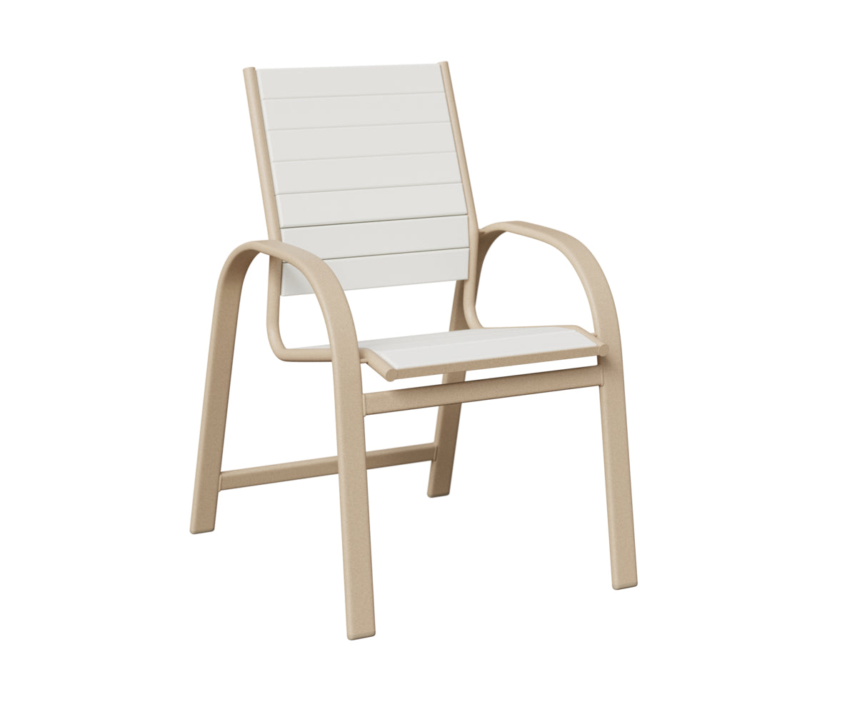 Berlin Gardens Murphy Poly Dining Chair in Luna Multi, White slats